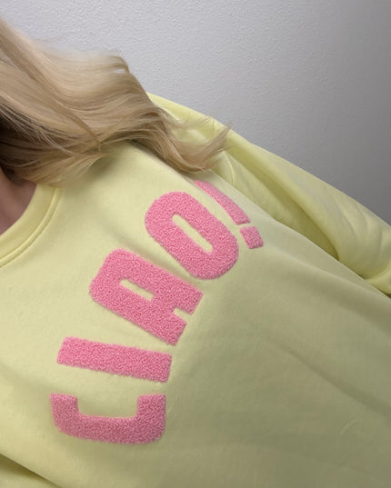 Sweatshirt Ciao Gelb Butteryellow Rosa Pastell