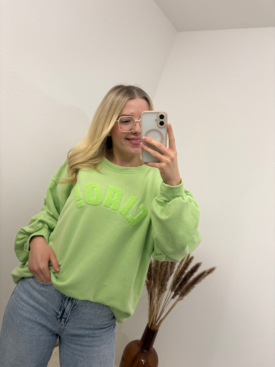 Sweatshirt Ciao Hellgrün Pistazie Pastell