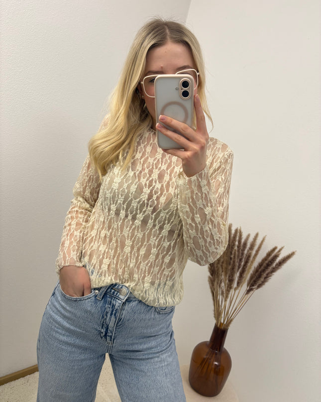 Spitzenshirt Rosi Florale Spitze Transparent