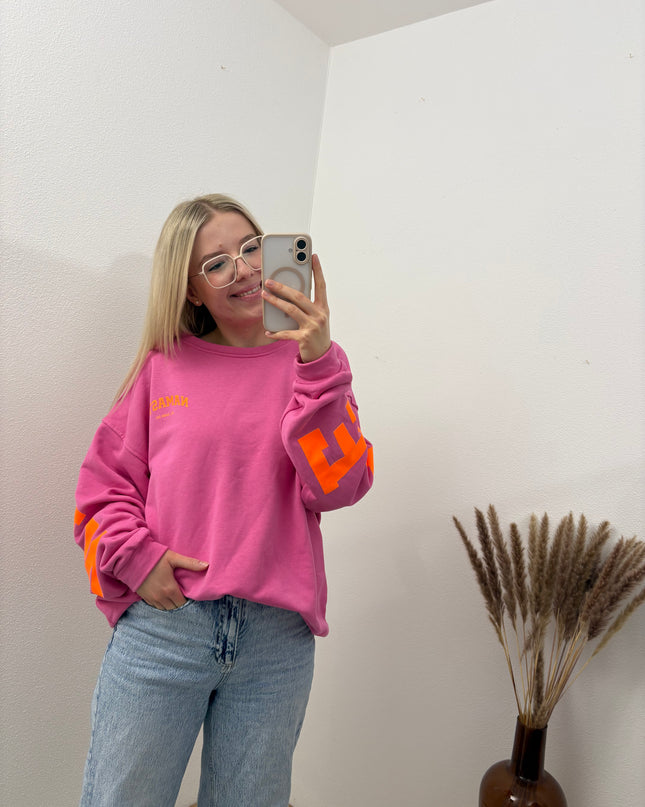 Sweater Namaste Sweatshirt Pullover Pink Orange