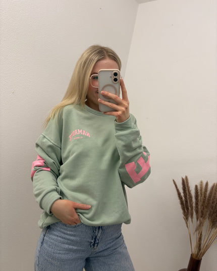 Sweater Namaste Sweatshirt Pullover Mint