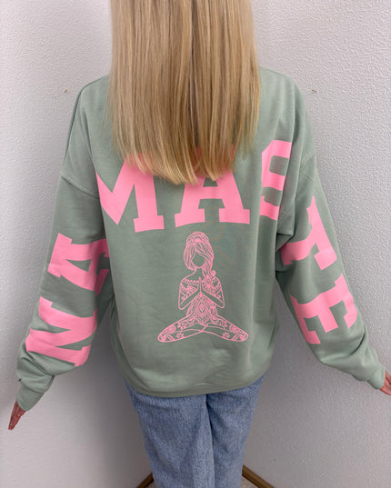 Sweater Namaste Sweatshirt Pullover Mint