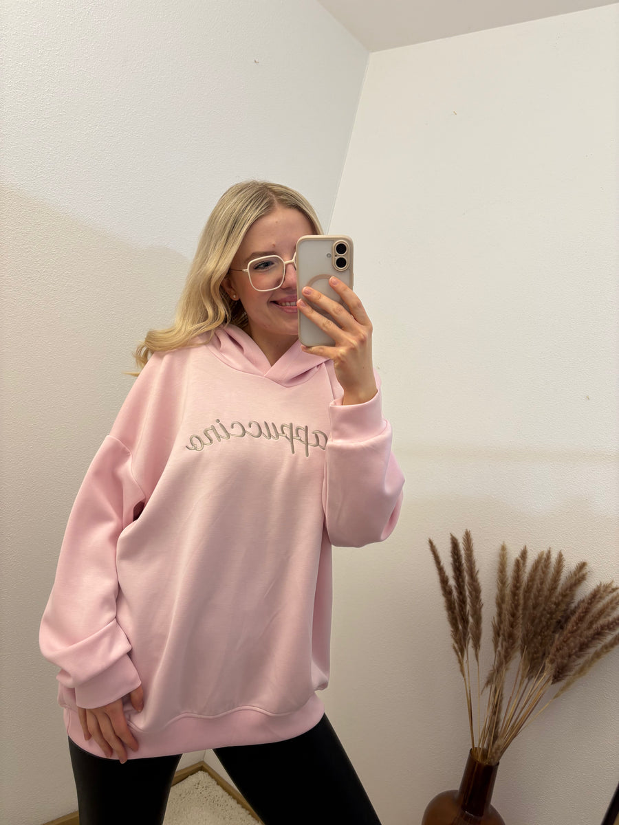 Hoodie Cappuccino Rosa Pullover Kapuze