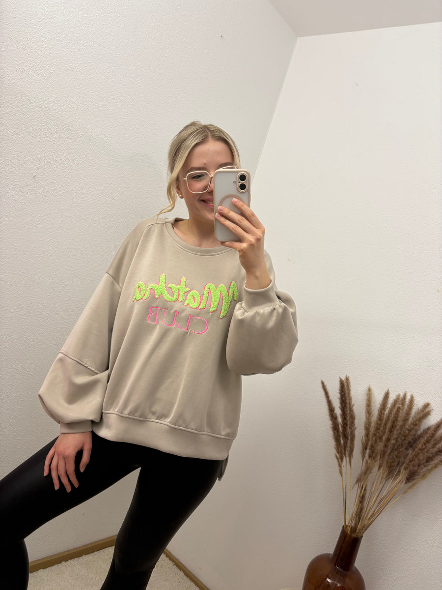 Matcha Club Pullover Taupe