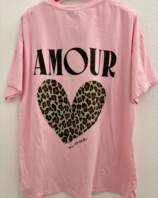 T-Shirt Leo Amour Rosa
