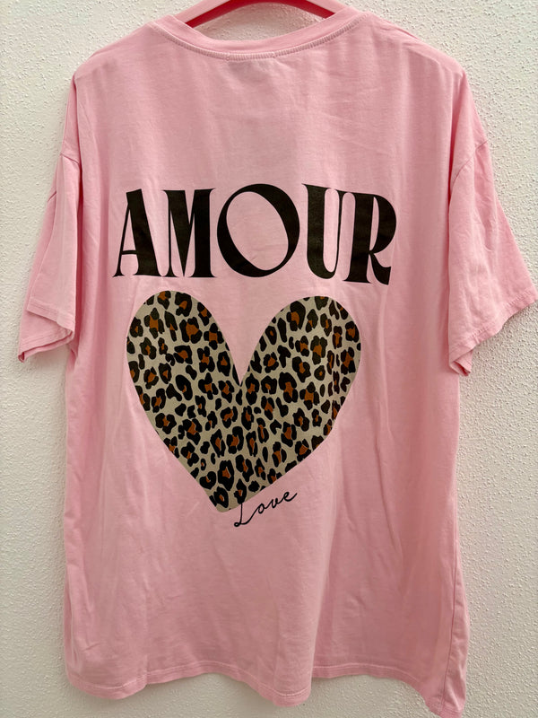T-Shirt Leo Amour Rosa