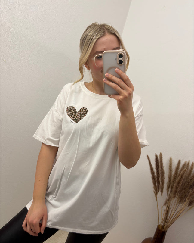 T-Shirt Leo Amour Weiß