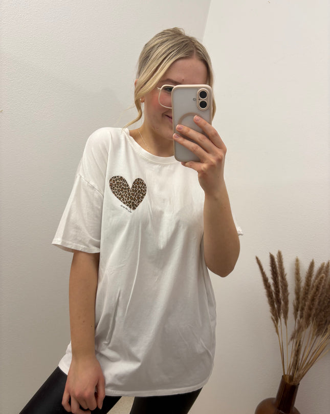 T-Shirt Leo Amour Weiß