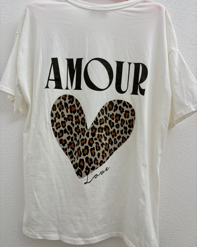T-Shirt Leo Amour Weiß