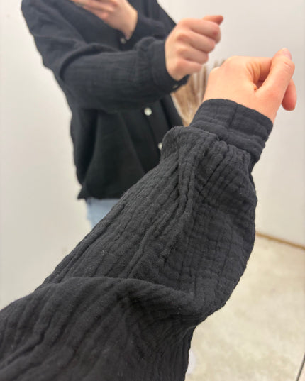 Musselinbluse Weiß oder Schwarz