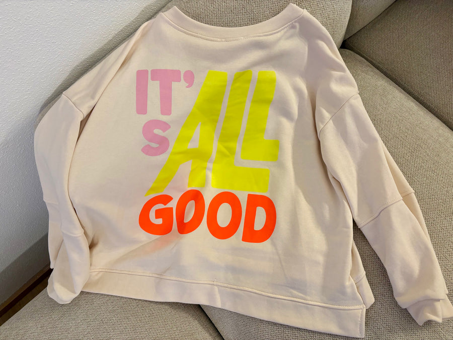 It's All Good Sweater Pullover Beige Ecru
