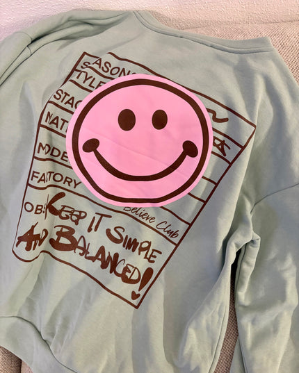 Keep it Smile Pullover Sweater Sweatshirt mehrere Farben