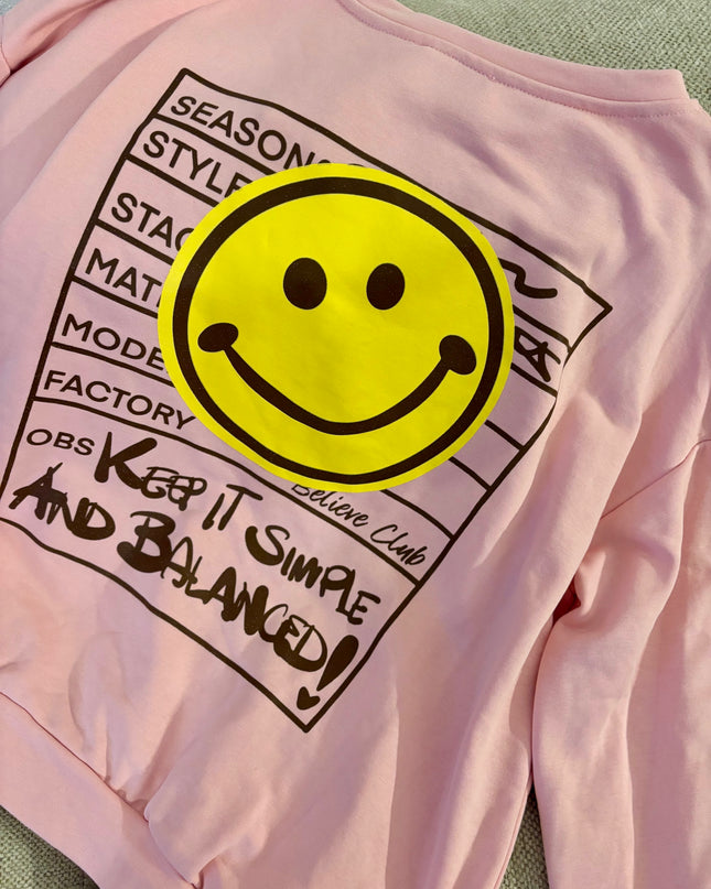 Keep it Smile Pullover Sweater Sweatshirt mehrere Farben
