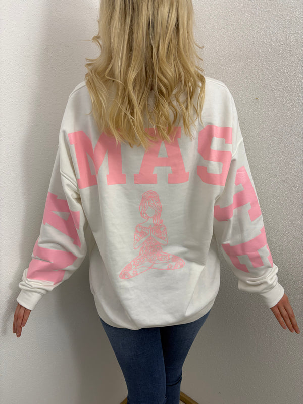Sweater Namaste Sweatshirt Pullover Weiß