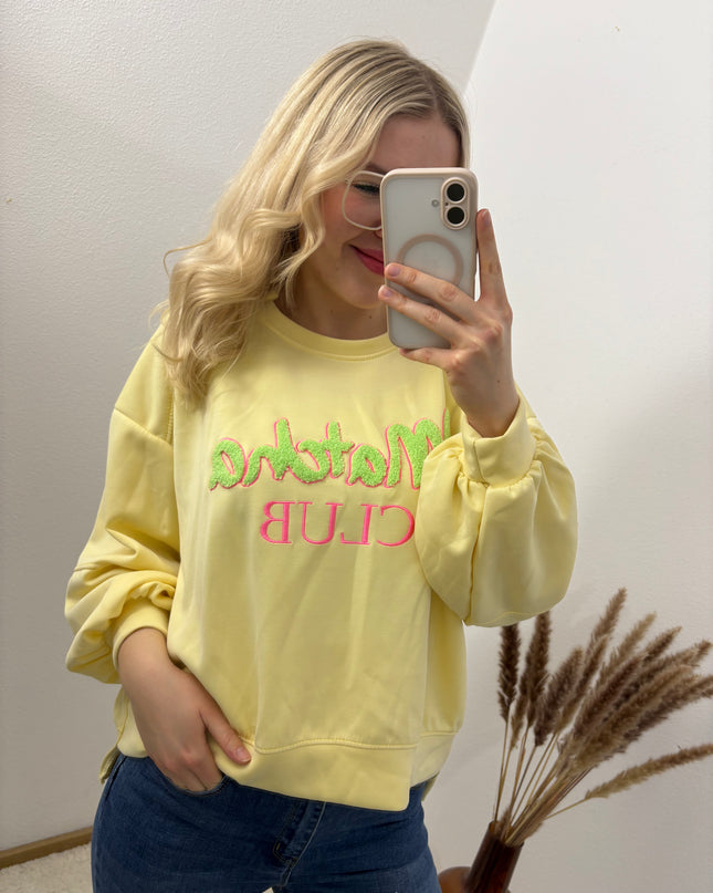 Matcha Club Pullover Rosa Gelb Farbauswahl