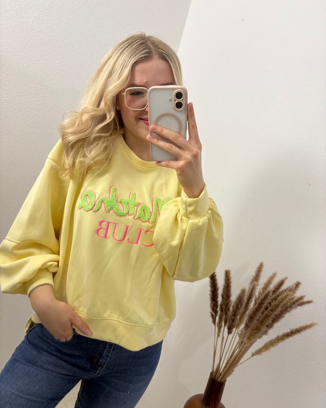 Matcha Club Pullover Rosa Gelb Farbauswahl