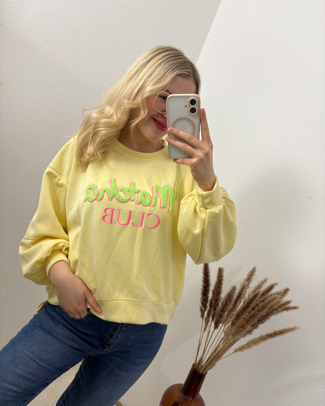 Matcha Club Pullover Rosa Gelb Farbauswahl