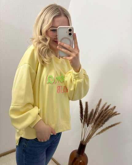 Matcha Club Pullover Rosa Gelb Farbauswahl