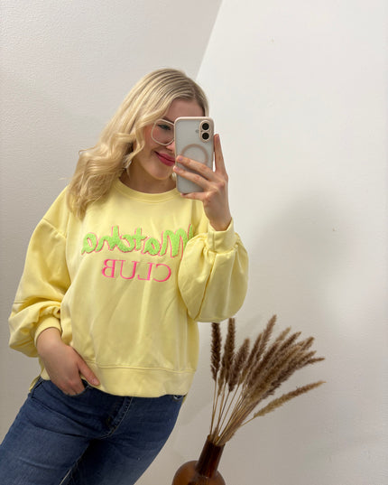 Matcha Club Pullover Rosa Gelb Farbauswahl