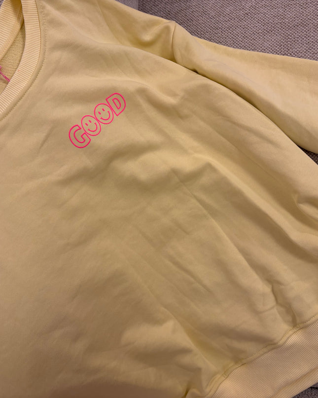 Good Vibes Pullover Sweater gelb