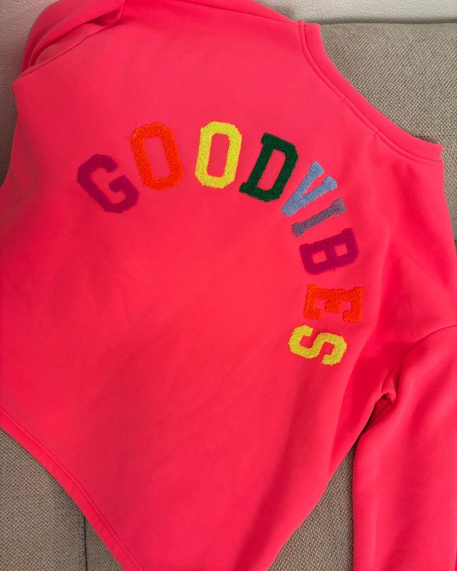 Good Vibes Power Pink Pullover Sweater