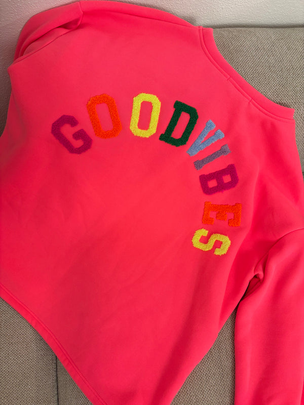 Good Vibes Power Pink Pullover Sweater