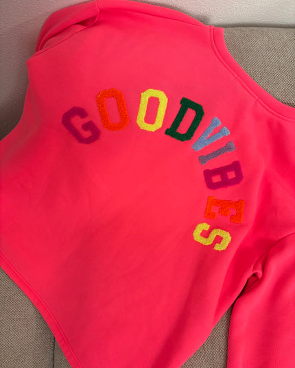 Good Vibes Power Pink Pullover Sweater