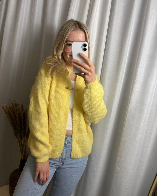 Cardigan mit Sicherheitsnadel