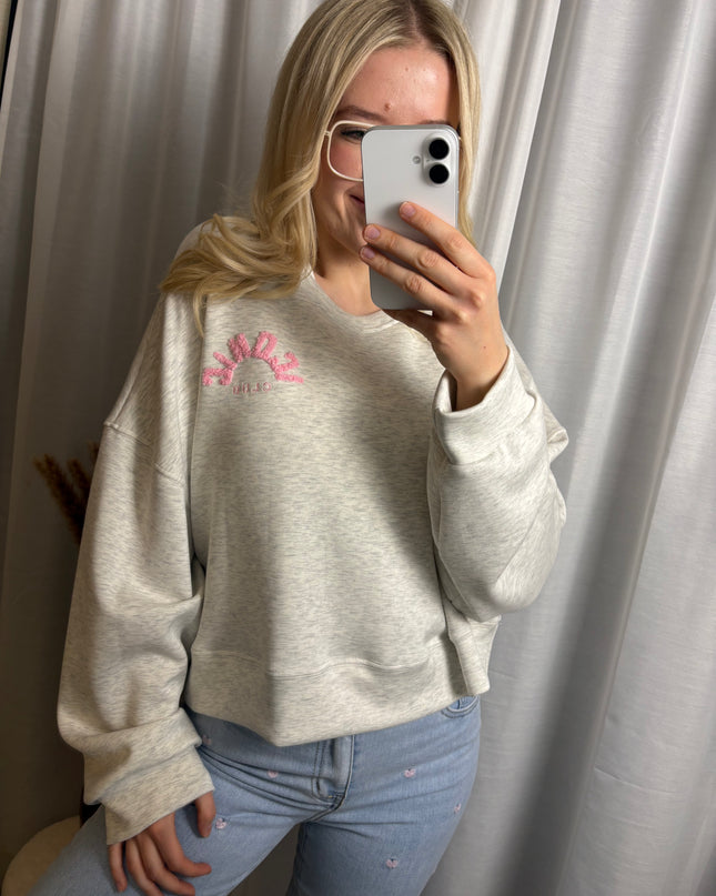 Iconic-Club Grau Rosa Sweater Pullover