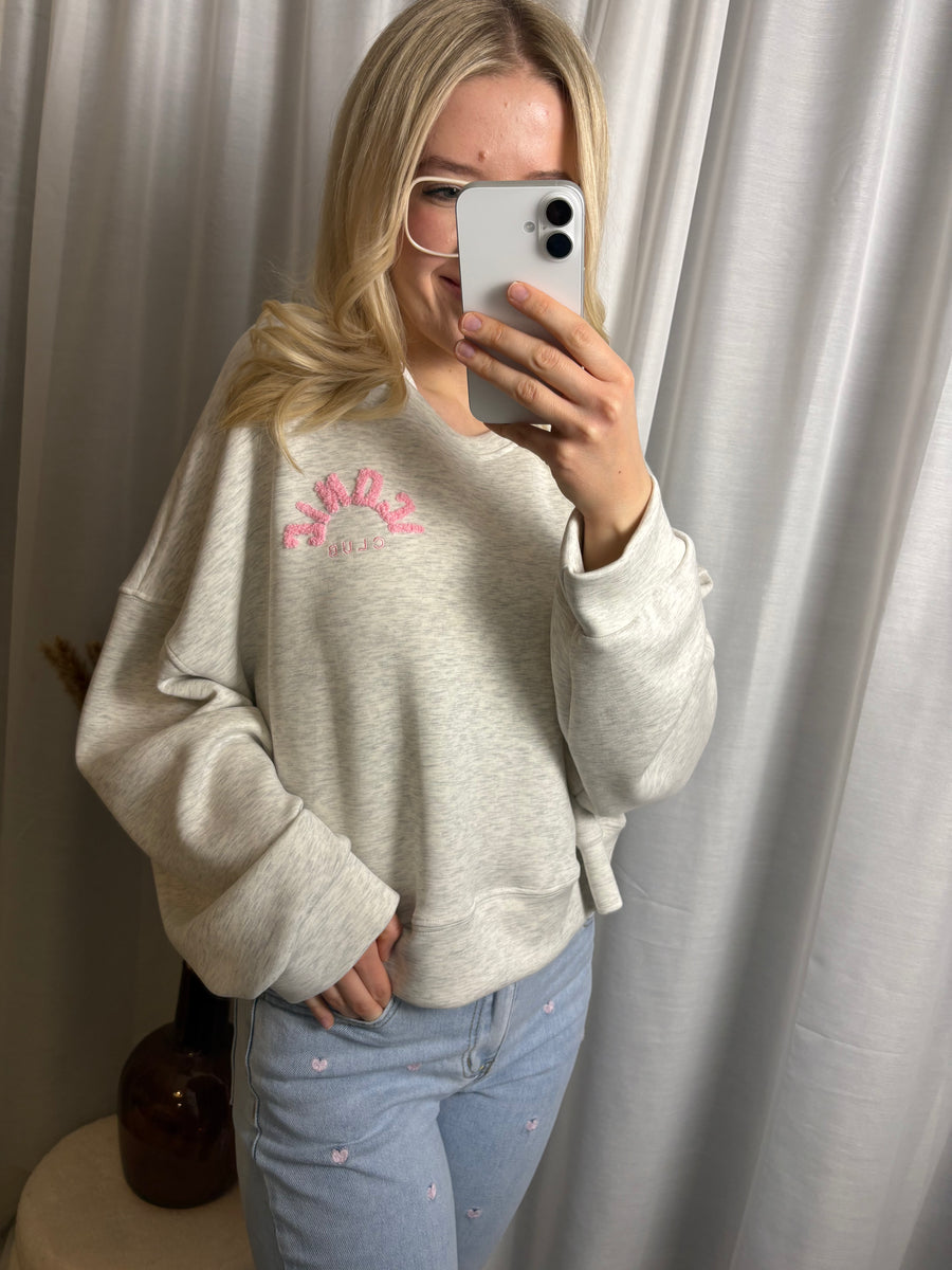 Iconic-Club Grau Rosa Sweater Pullover