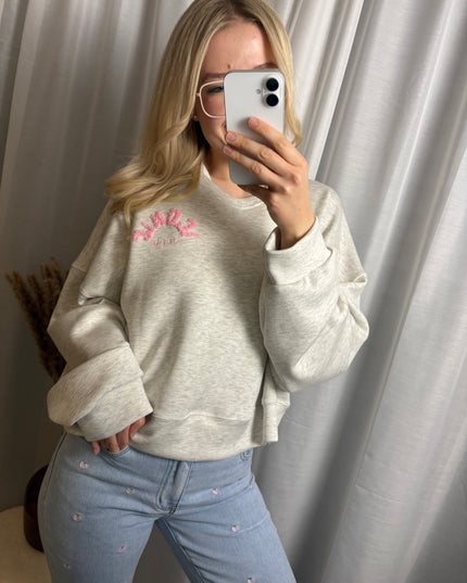Iconic-Club Grau Rosa Sweater Pullover