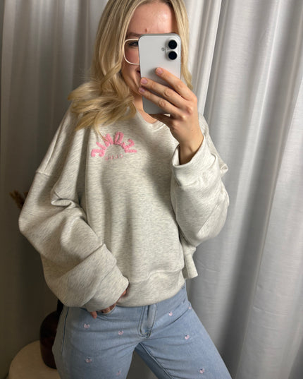 Iconic-Club Grau Rosa Sweater Pullover