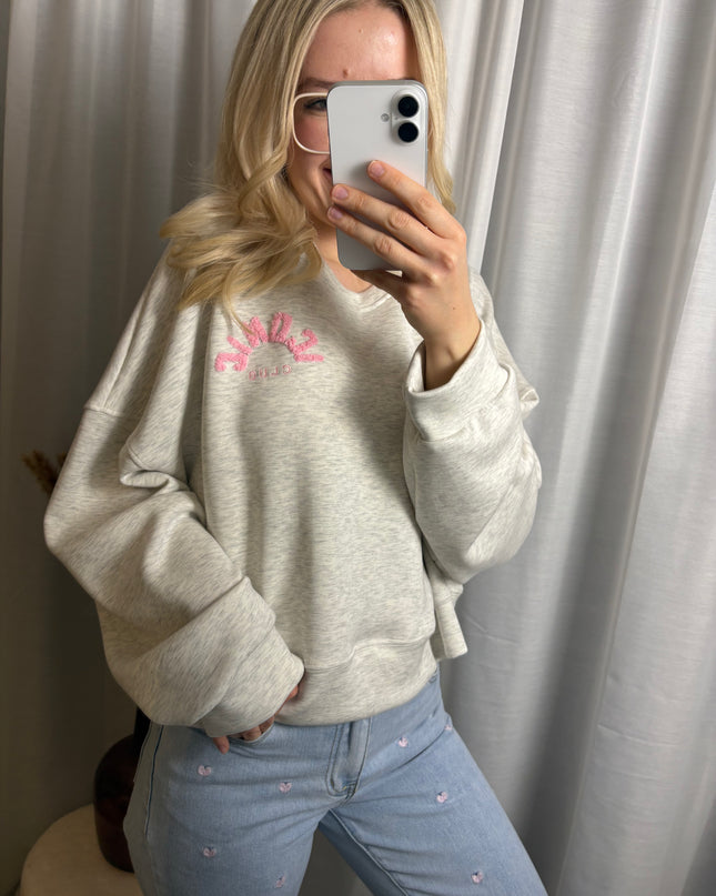 Iconic-Club Grau Rosa Sweater Pullover