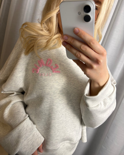 Iconic-Club Grau Rosa Sweater Pullover