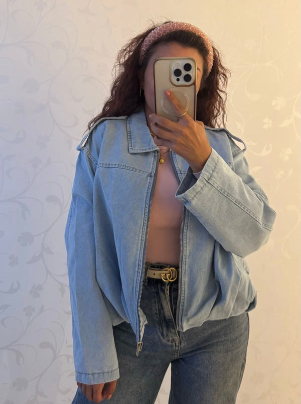 Bomberjacke Sara Jeans Jeansjacke