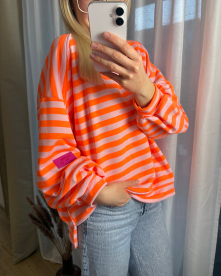 Sweater Sourire Smile Pullover gestreift in zwei Farben