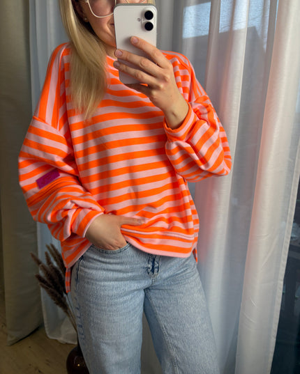 Sweater Sourire Smile Pullover gestreift in zwei Farben