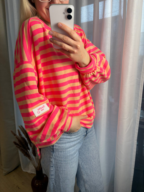 Sweater Sourire Smile Pullover gestreift in zwei Farben
