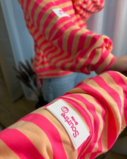 Sweater Sourire Smile Pullover gestreift in zwei Farben