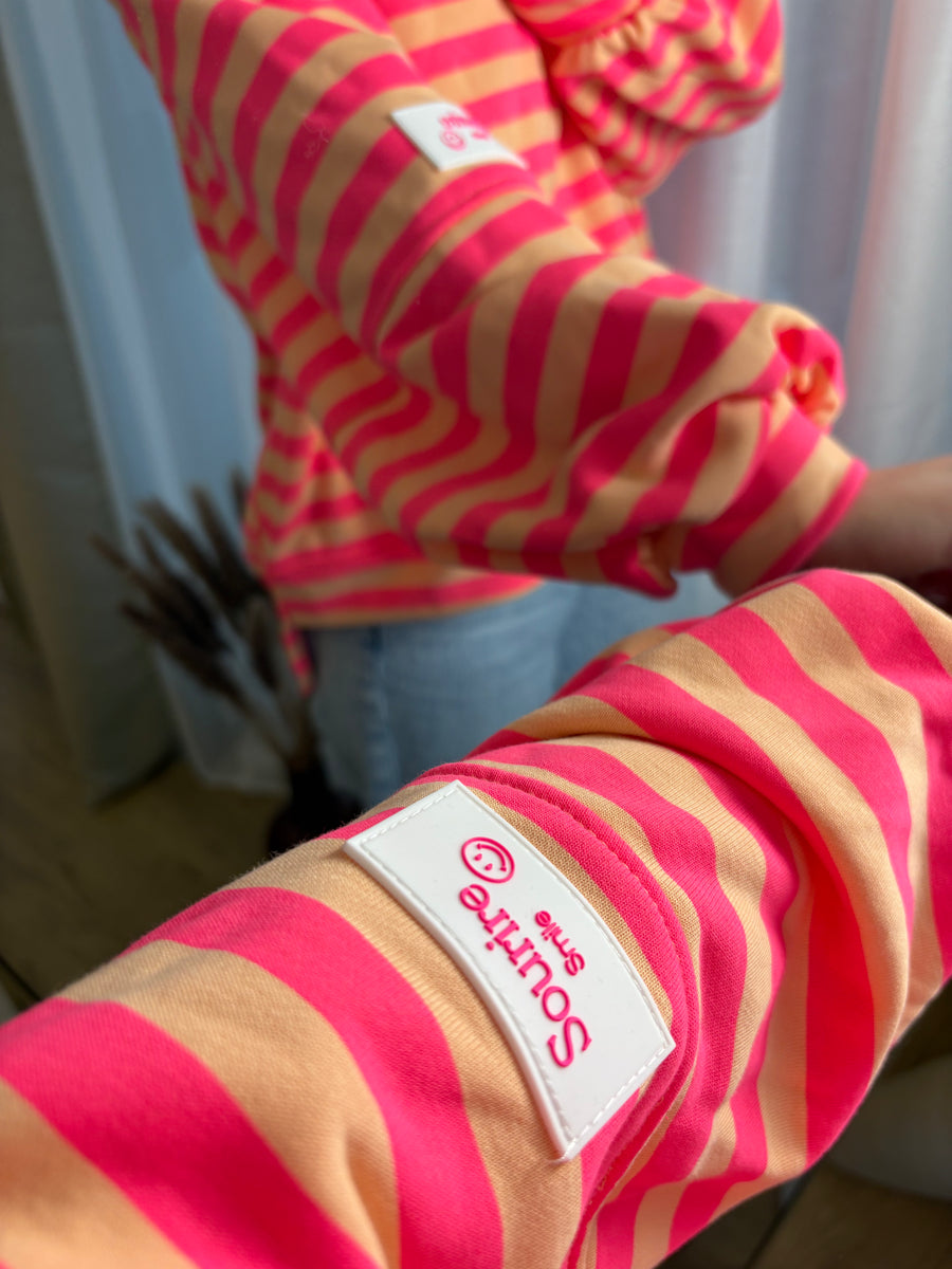 Sweater Sourire Smile Pullover gestreift in zwei Farben