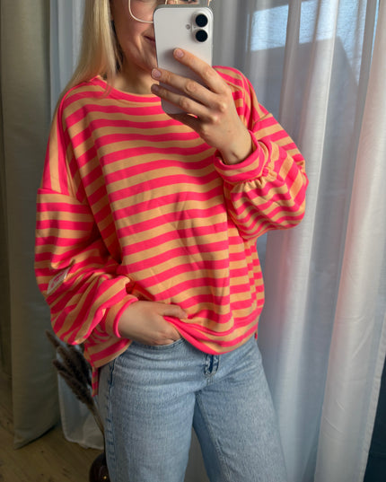 Sweater Sourire Smile Pullover gestreift in zwei Farben