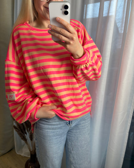 Sweater Sourire Smile Pullover gestreift in zwei Farben