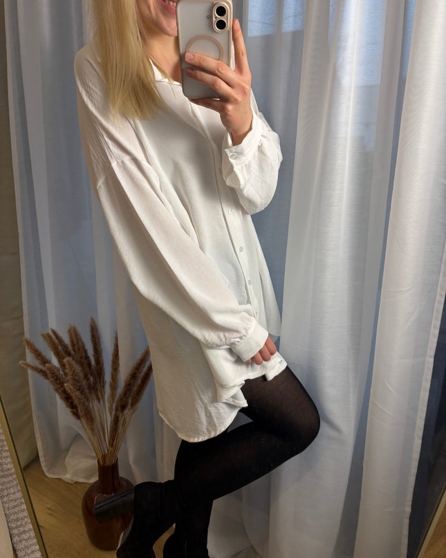 Blusenkleid mit Knöpfen Auswahl Beige/weiß