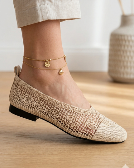 Ballerina Beige in Bastoptik