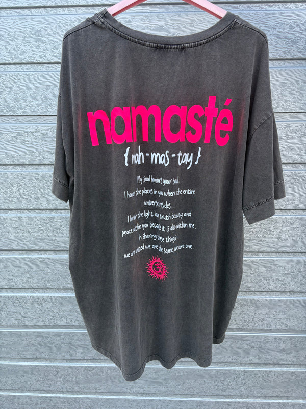Namaste Oversize T-Shirt Grau