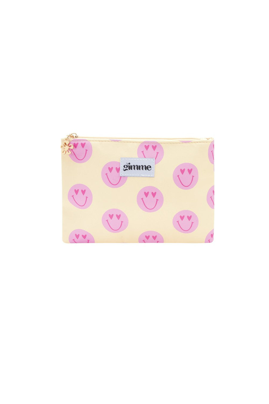 Make-Up Tasche Smiley Pink Gelb