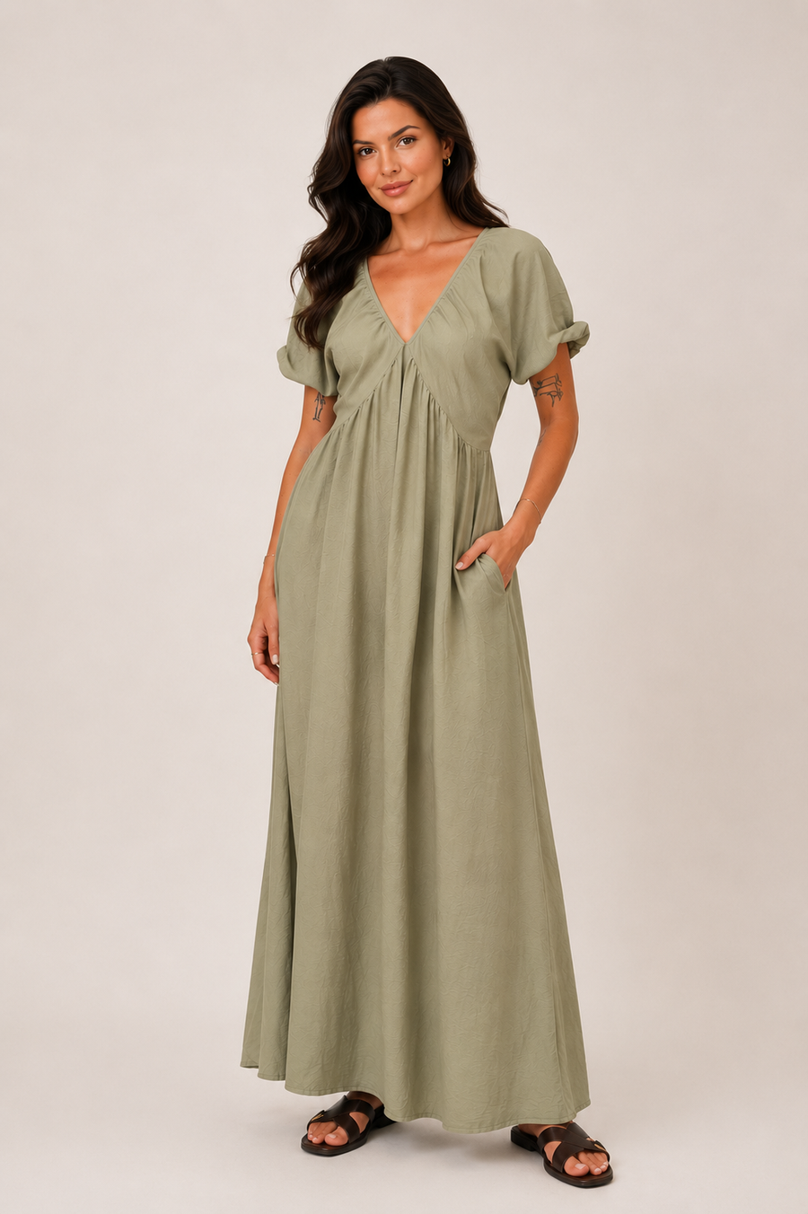 Maxikleid Romy Khaki