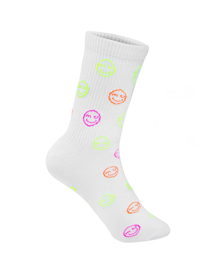 Neon Smiley Socken Tennissocken