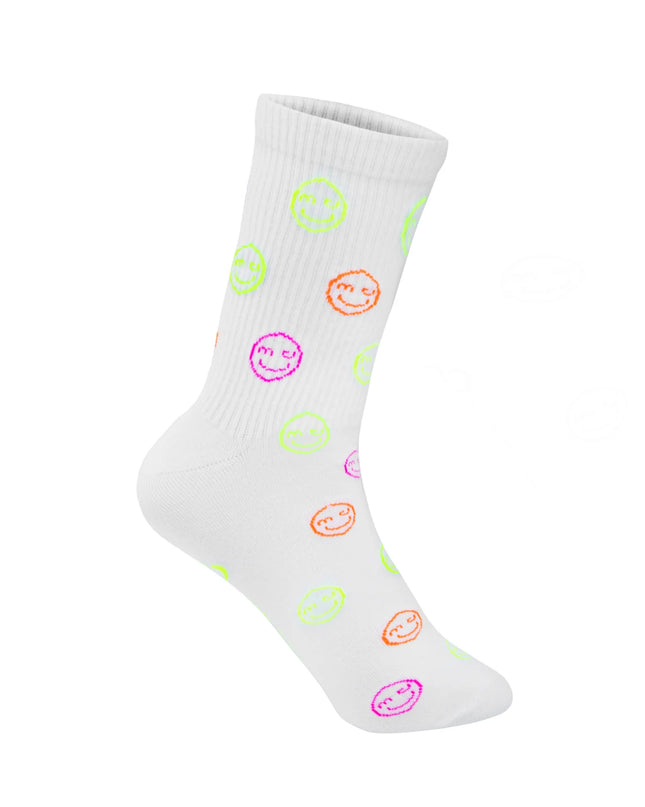 Neon Smiley Socken Tennissocken