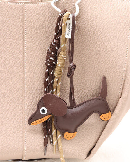 Schlüsselanhänger Taschenanhänger Dackel Dachshund Wiener Dog Braun Trend Anhänger Bag Charm Accessoire Handbag Charm